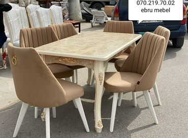 mebel dəsti: Qonaq otağı üçün, Açılan, 6 stul