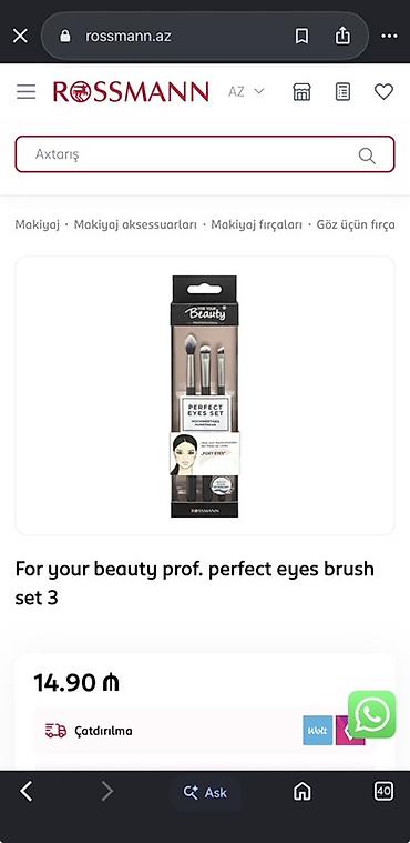 pinko çanta: For Your Beauty Professional – Perfect Eyes Brush Set 3 Göz makiyajı — 1