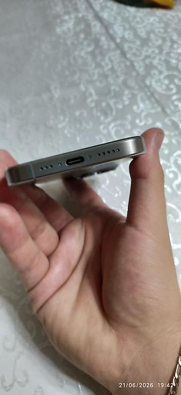 ucuz telfolar: IPhone 15 Pro, 128 GB, Gümüşü, Barmaq izi, Face ID — 6