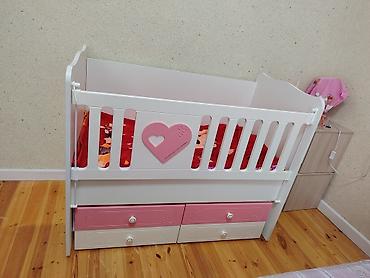 chicco besik: Uşaq beşiyi – ağ/çəhrayı dizayn. - Material: laminat/MDFlam ağ — 1