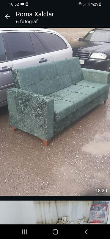 Divanlar: Mebel – çevrilən divan (yataq funksiyalı) - Model: 3 nəfərlik düz — 1