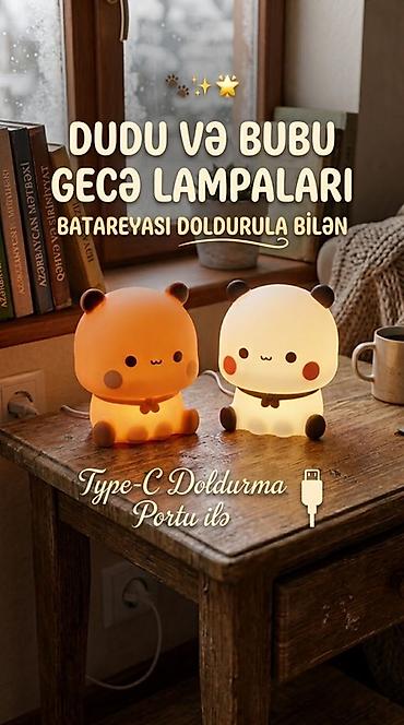 osram lampalar: DUDU və BUBU gecə lampaları - Yumşaq, isti işıq yayan şirin fiqurlu — 3