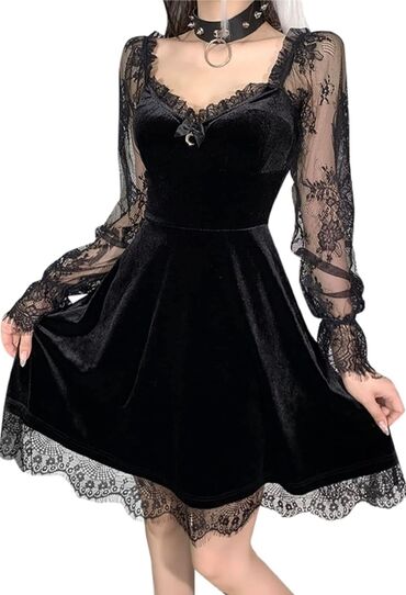 Kokteyl donlar: Amazon gothic dress ölçü XL (M və L geyinənə də uyğun olar məncə) — 1