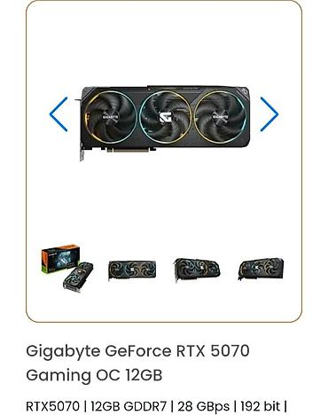 Videokart Gigabyte GeForce RTX 5070, 12 GB, İşlənmiş