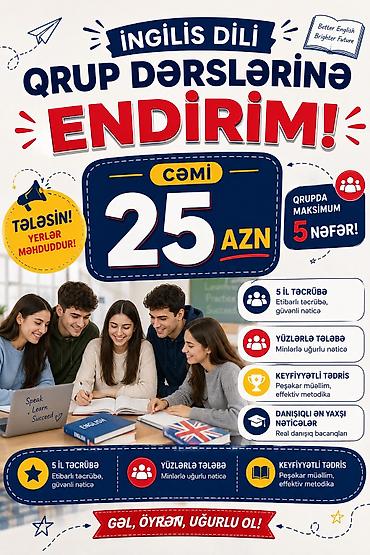 onlayn rus dili kursu: Xarici dil kursu, İngilis dili, Böyüklər üçün, Uşaqlar üçün, Abituriyentlər üçün, Danışıq klubu, IELTS/TOEFL — 1