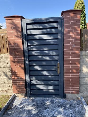Откатные ворота: Откатные ворота из сэндвич‑панелей с автоматикой - Полотно — 62