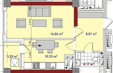 Продажа квартир: 1 комната, 43 м², Элитка, 14 этаж, Евроремонт — 3