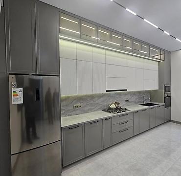 Sifarişlə mətbəx mebeli: Sifarişlə mətbəx dəsti, Özü çəkən petlələr, MDF, Kredit yoxdur, Pulsuz çatdırılma — 25