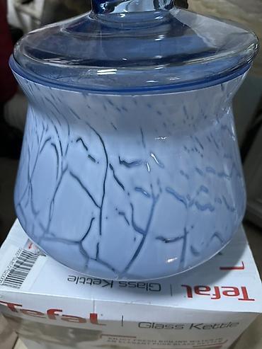 glass: Şüşə qab – qapaqlı, dekorativ - Material: keyfiyyətli şüşə - Rəng — 1
