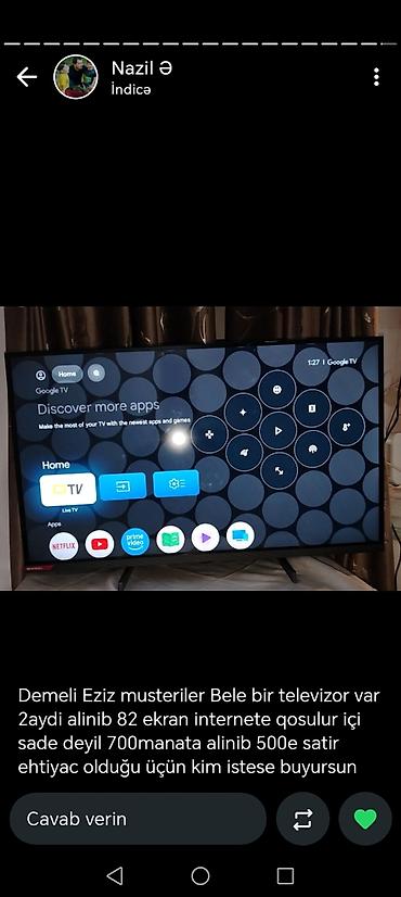 dreamstar iptv activation code: 82 sm (32") Google TV smart televizor - Google TV interfeysi — 1