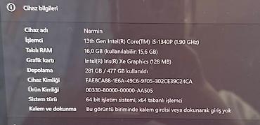 notebook 4 ram: ASUS Vivobook noutbuku Texniki göstəricilər: - Prosessor: 13-cü nəsil — 1