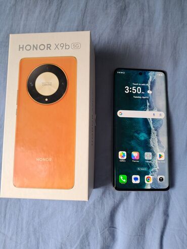 Qaşıqlar: Honor X9b, 256 GB, rəng - Narıncı, Barmaq izi, İki sim kartlı, Sənədlərlə