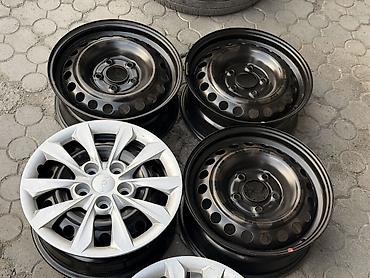 15: Железные Диски R 15 Hyundai, Комплект, отверстий - 5, Б/у — 4