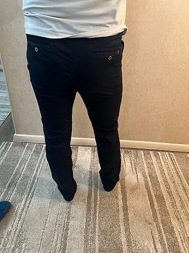 штани next: Мужские брюки, L, Massimo Dutti, Б/у, цвет - Синий, Самовывоз — 2