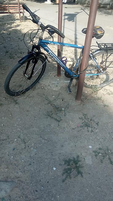 velosipedler 28: Şəhər və gündəlik istifadə üçün mavi rəngli Trekking tipli velosiped — 1