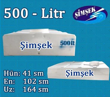 1 tonluq çən: Bak, Plastik, 500 l l, Yeni