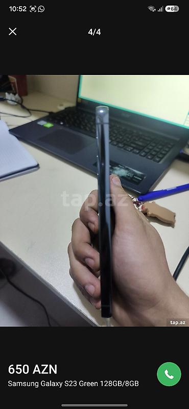 Техника и электроника: Samsung Galaxy S23, 128 ГБ, цвет - Зеленый — 3