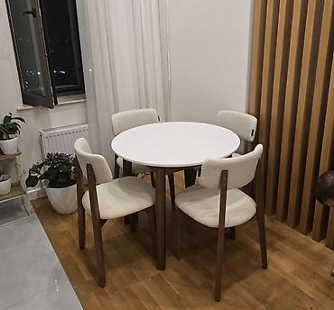 Mətbəx üçün, Yeni, Açılmayan, Yumru masa, 4 stul