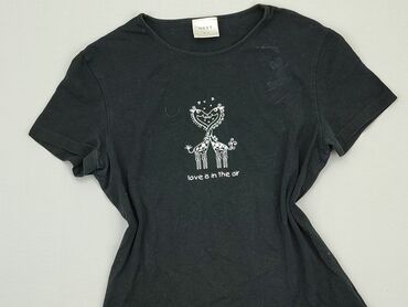 czarne luźne t shirty: T-shirt, Next, L, stan - Dobry