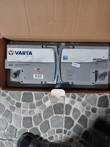 islenmis akumlyator: Varta, 105 ah, Orijinal, Almaniya, İşlənmiş — 1