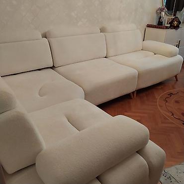 Divanlar: Məhsul: Açıq krem rəngli L formalı künc divan Təsvir: - Müasir — 7
