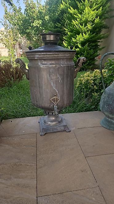 samovar: Antik kolleksiya – metal samovar və dekorativ dəmir/çiğ döküm — 2