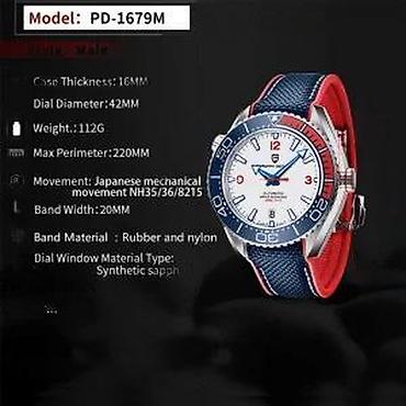 Ručni satovi: Pagani Design PD-1679-Omega Seamaster PlanetOcean-SeikoNH35 Potpuno — 9