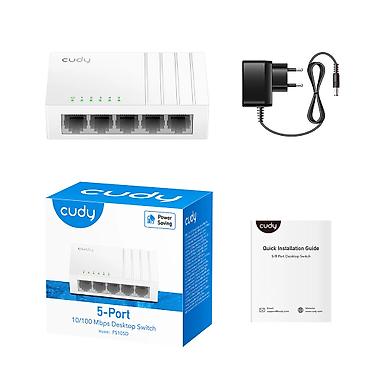 kamputur: №: 8833 Məhsulun adı: CUDY FS105D 5-Portlu 10/100 Mbps Desktop Switch — 1