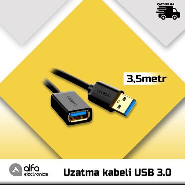aux kabel 5m: Usb 2. 0 Uzadıcı 1.5 Metr - 3 azn Usb 2.0 Uzadıcı 3 Metr - 4 azn USB