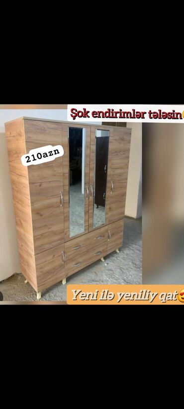 Yataq otağı dəstləri: Ən münasib qiymət yalnız bizdə😍 *Yeni dolab 210₼* Ölçü:Eni 1.60 hün