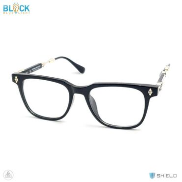 Компьютерные очки: Компьютерные линзы PHOTOCHROMIC + BLUE BLOCK 2в1 Оправа "Chrome — 7