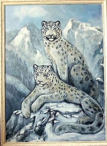 фото 3 на 4: Картины продаю: ВЕРШИНА. Р/Р75см/100см. с рамой. Пары-100/78 см Барс — 1