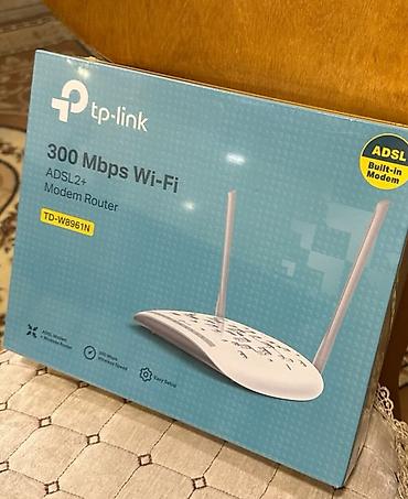 adsl internet: TP-Link TD-W8961N ADSL2+ Modem Router - 300 Mbps-ə qədər Wi‑Fi sürəti — 1