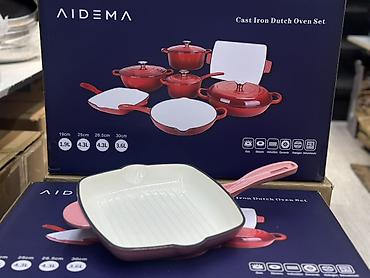 галоген: Набор посуды AIDEMA Cast Iron Dutch Oven Set — эмалированный чугун в — 5