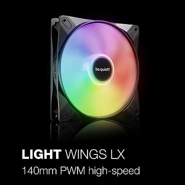 printer rəng: Be quiet! Light Wings LX 140mm PWM high-speed ARGB korpus ventilyatoru — 1