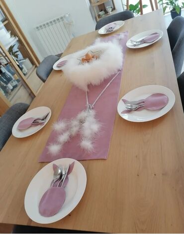 stolovi po meri: Uskršnja dekoracija, bоја - Roze, Novo