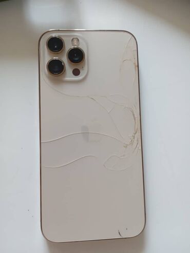 нерабочие телефоны: IPhone 12 Pro Max, Колдонулган, 256 ГБ, Matte Gold, 84 %
