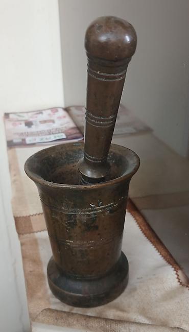 klasik gitara: Antik pirinç dibək və həvəng - Material: bərk pirinç/bronza tipli — 1