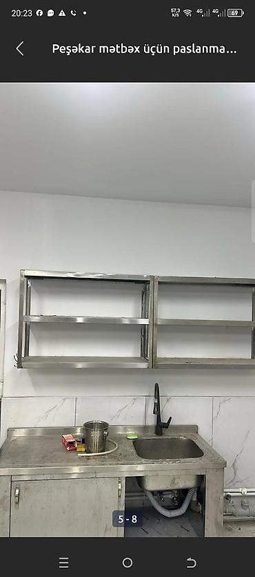 nerj qab: Peşəkar mətbəx üçün paslanmayan poladdan hazırlanmış divar rəfləri və — 1
