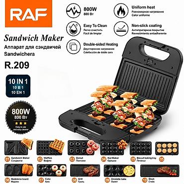 №: 14210 Məhsulun adı: Sendviç cihazı RAF R.209 800W Black Brend: RAF