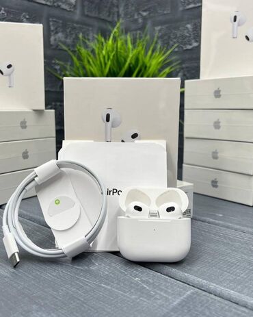 коробка airpods: Каптагычтар, Apple, Жаңы, Электр зымсыз (Bluetooth), Классикалык