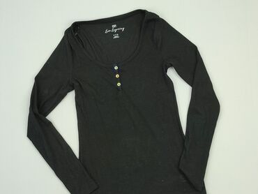 czarne bawełniane bluzki: Blouse, F&F, XS (EU 34), condition - Perfect