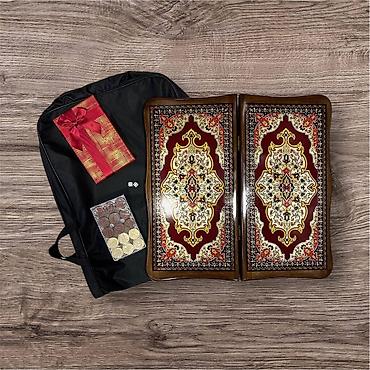№: 13992 Məhsulun adı: Nərd dəsti Mini, hədiyyəlik, qoz ağacından əl
