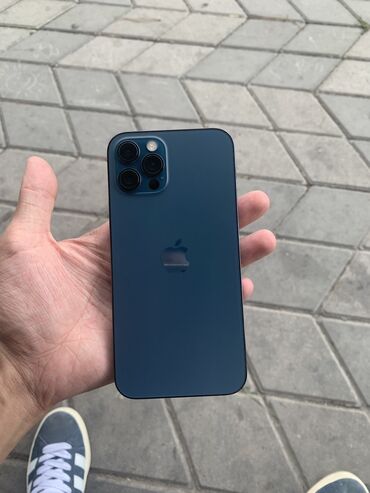 iphone xr pro: IPhone 12 Pro, 128 ГБ, Көк, Заряддоочу түзүлүш, Каптама