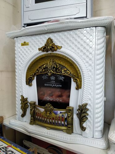 Хозтовары: BEHKARAN dekorativ elektrik sobası/şamdanlı kandar tipli istilik