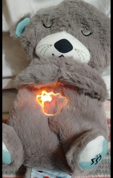 Oyuncaqlar: Nəfəs alan musiqli ve işığli antistress Teddy Bear Qiymət sondur