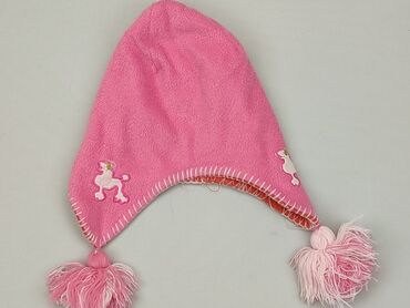 różowa neonowa czapka: Czapka, 5-6 lat, 52-54 cm, stan - Dobry