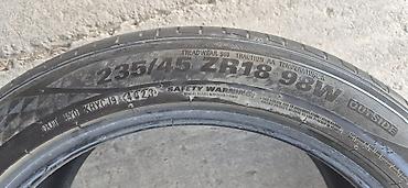 Шины 235 / 45 / R 18, Лето, Б/у, Пара, Легковые, Kumho