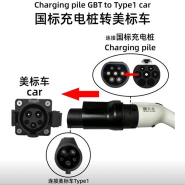 Другие детали электрики авто: Адаптер GBT на type 1Tesla и зарядные устройства type 1в наличии