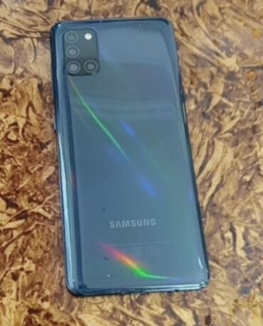 telefon satisi islenmis: Samsung Galaxy A31, 64 GB, rəng - Qara, Barmaq izi, Simsiz şarj, İki sim kartlı